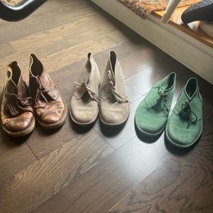 Men’s 9 Clark originals size 9 crepe sole desert boot lot used leather